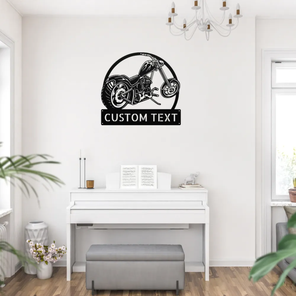 Custom Motorcycle Metal Sign